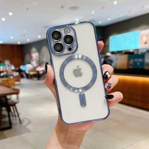 Cover Placcatura di lusso per iphone 11 PM AZZURRO
