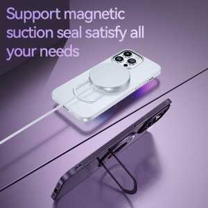 COVER ANTIURTO MAGSAFE CON ANELLO PER IPHONE 12 PM BIANCO