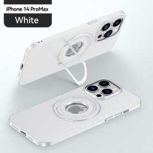 COVER ANTIURTO MAGSAFE CON ANELLO PER IPHONE 12 PM BIANCO