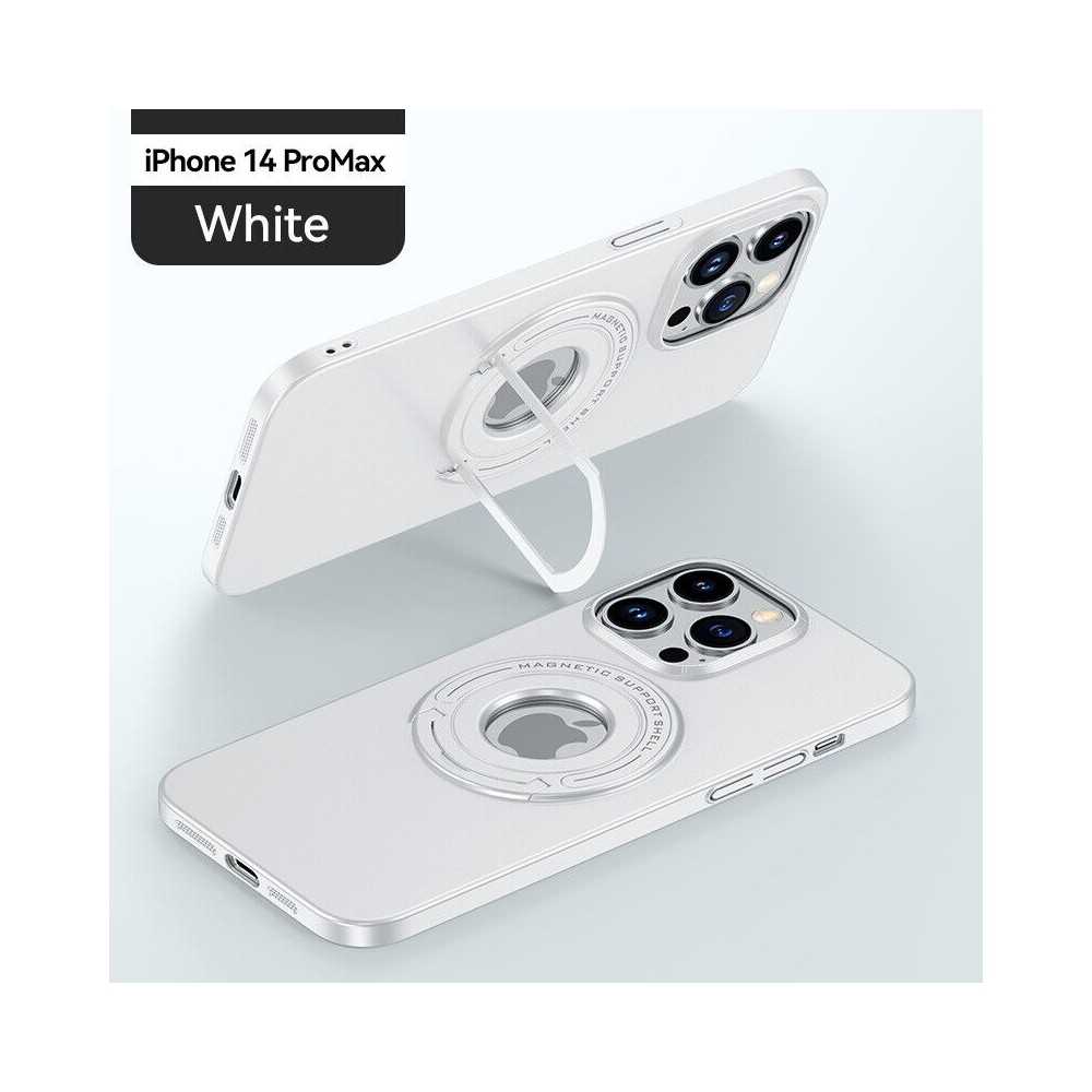 COVER ANTIURTO MAGSAFE CON ANELLO PER IPHONE 12 PM BIANCO
