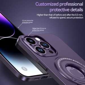 COVER ANTIURTO MAGSAFE CON ANELLO PER IPHONE 13 VIOLA