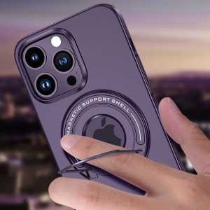 COVER ANTIURTO MAGSAFE CON ANELLO PER IPHONE 13 VIOLA