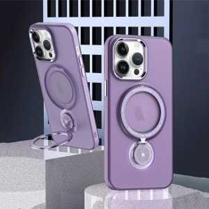 Translucent Case Invisible Rotatable Ring Kickstand For iPhone 13 VIOLA