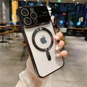 Cover Magsafe per iPhone 15 Pro Max Lens Protect Nero