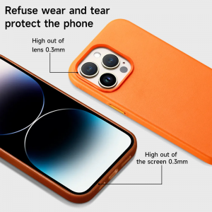 COVER IN VERA PELLE PER iPhone 15 PRO GIALLO
