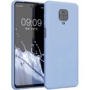 COVER IN SILICONE PER REDMI NOTE 9S 9 PRO COLORE AZZURRO