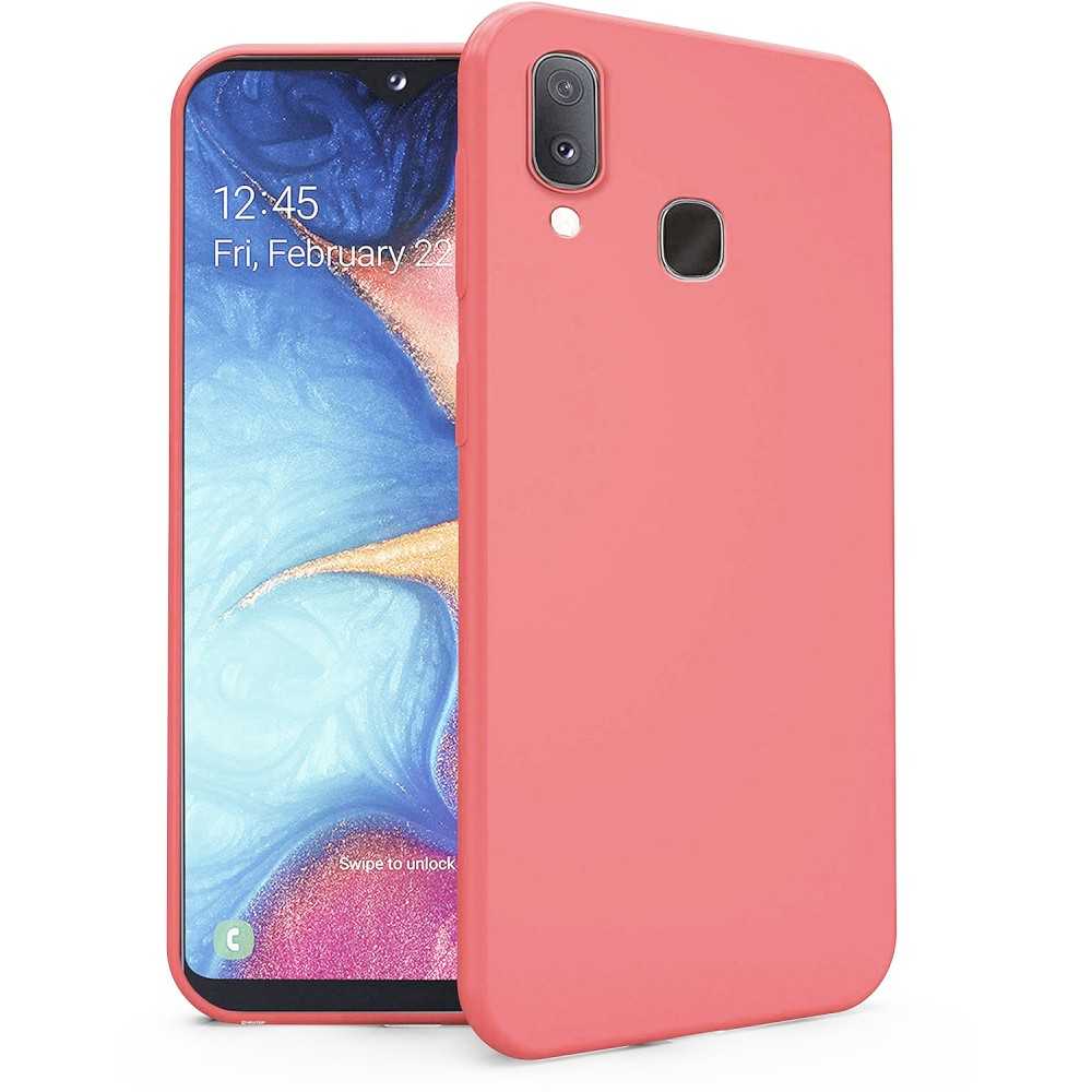 COVER IN SILICONE PER SAMSUNG A20 A30 COLORE ROSA