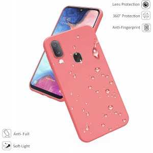 COVER IN SILICONE PER SAMSUNG A20 A30 COLORE ROSA