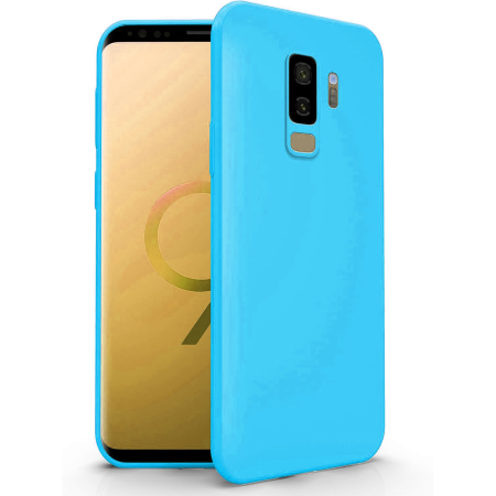 Cover in Silicone per Samsung S9 Plus Colore Azzurro