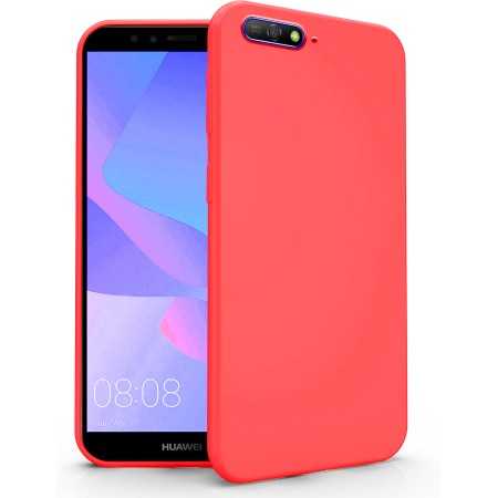 COVER PER Y6 2018 SILICONE COLORE ROSSO