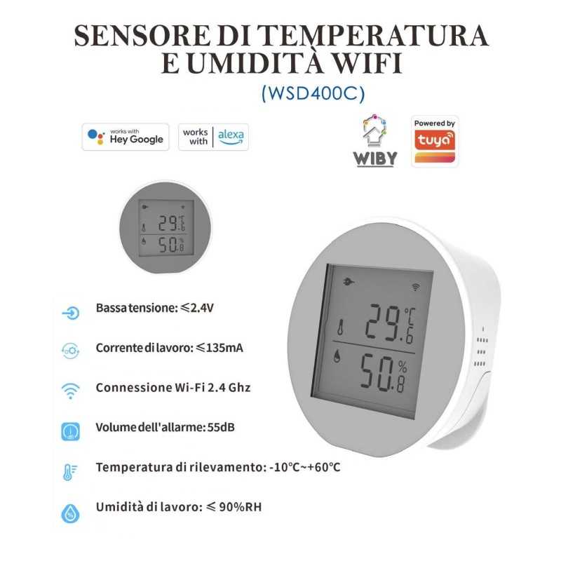 SENSORE DI TEMPERATURA E UMIDITA’ WIFI – WSD400C SENSORE DI TEMPERATURA E UMIDITA’ WIFI – WSD400C