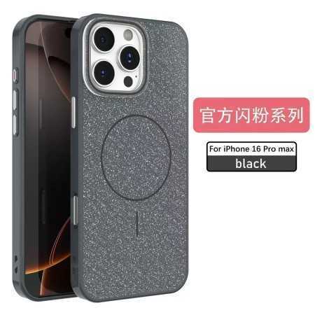 Cover Glitter diamante brillante iPhone 16 Pro nero