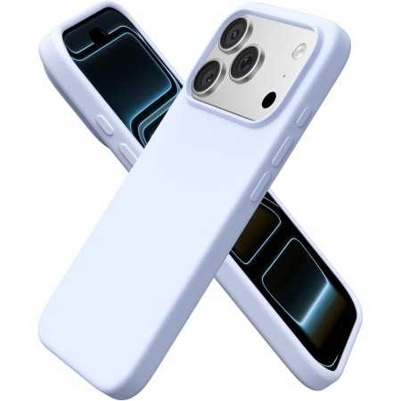 Cover per iPhone 17 Pro Max Silicone Liquido Celeste