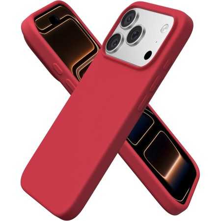 Cover per iPhone 17 Pro Max Silicone Liquido Rosso
