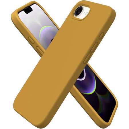 Cover per iPhone 16e MagSafe in pelle giallo